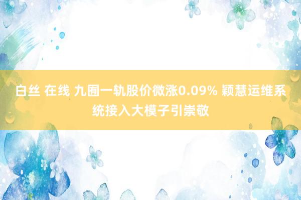 白丝 在线 九囿一轨股价微涨0.09% 颖慧运维系统接入大模子引崇敬