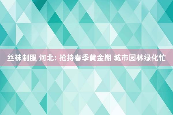 丝袜制服 河北: 抢持春季黄金期 城市园林绿化忙