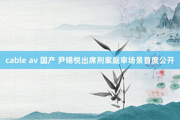 cable av 国产 尹锡悦出席刑案庭审场景首度公开