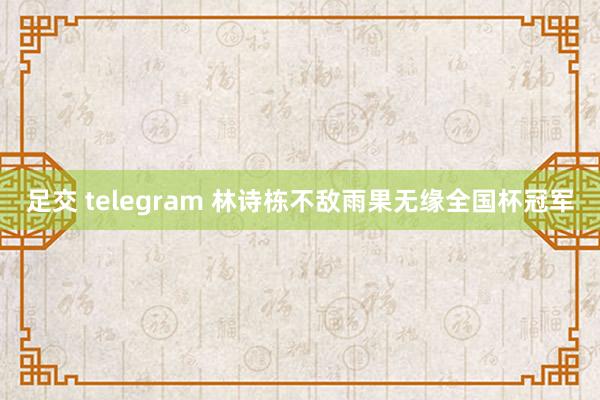 足交 telegram 林诗栋不敌雨果无缘全国杯冠军
