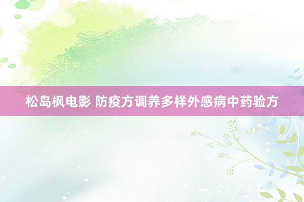 松岛枫电影 防疫方调养多样外感病中药验方